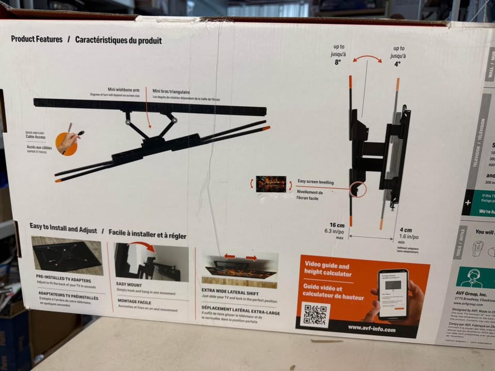 AVA Tilt and Turn TV Wall Mount 32-100 inch 150 lbs