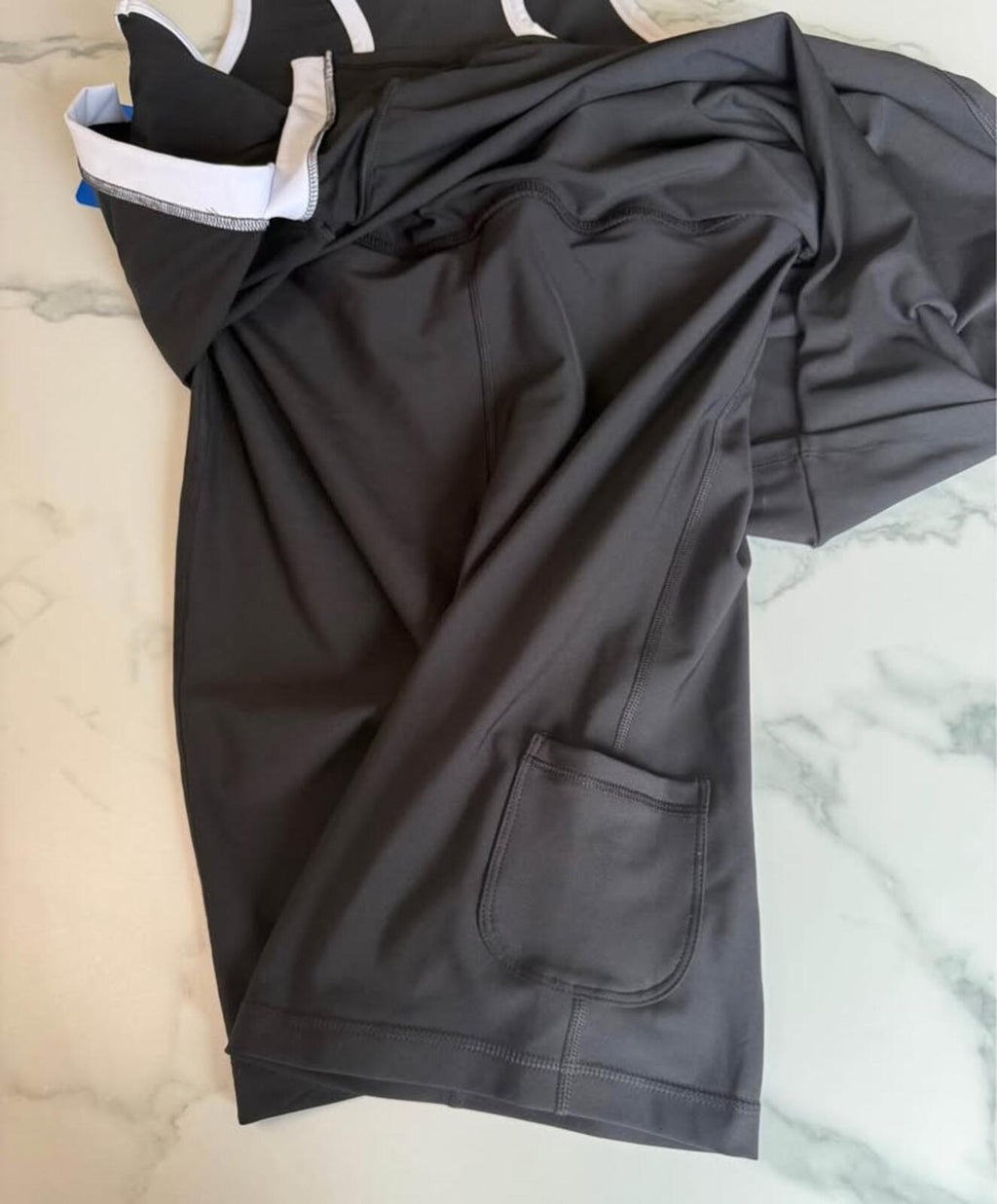 SA DE COLLECTIVE Black Zipper Front Racerback Dress L/G