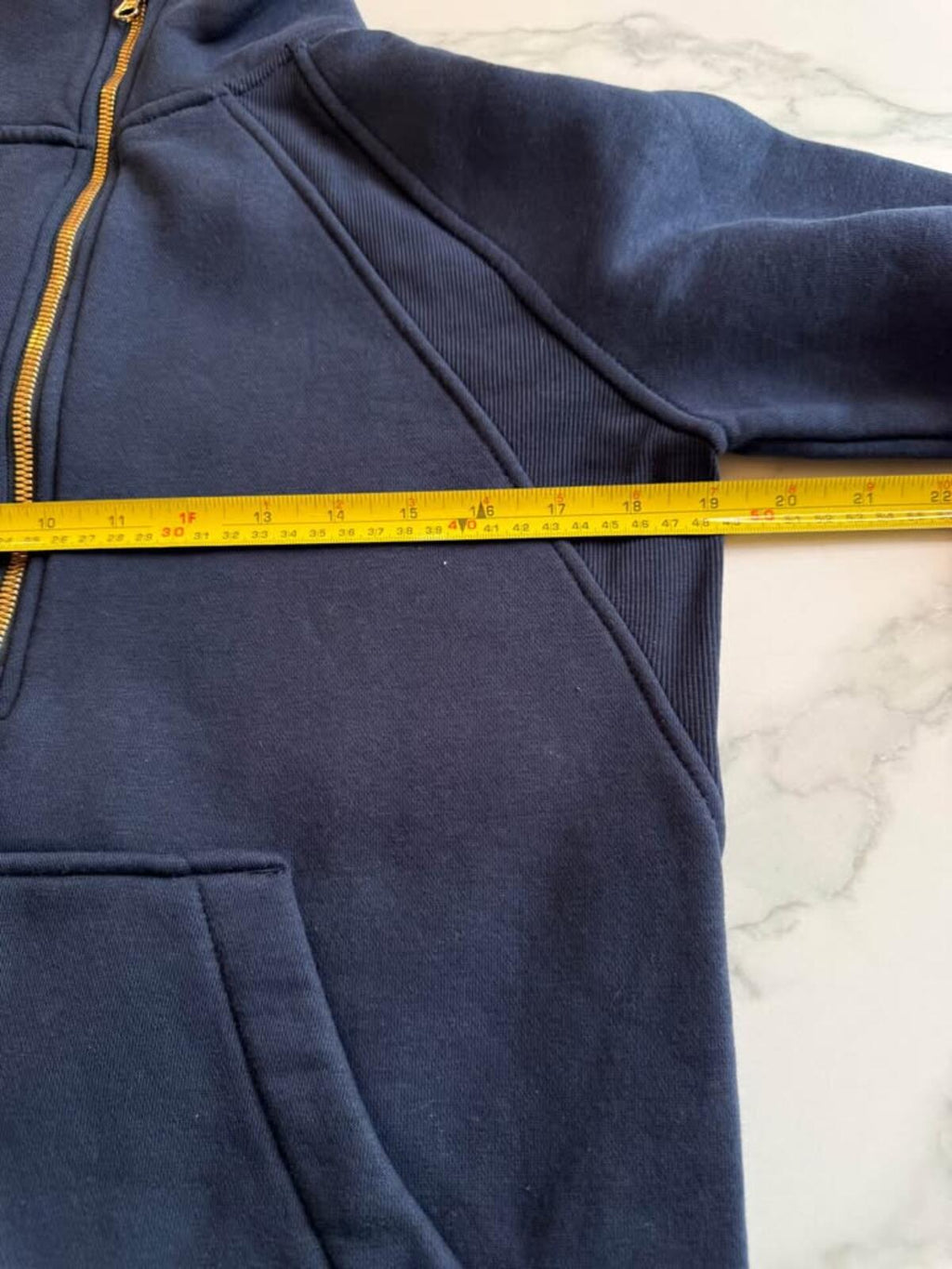 Danskin Navy Quarter-Zip Pullover XS/TP