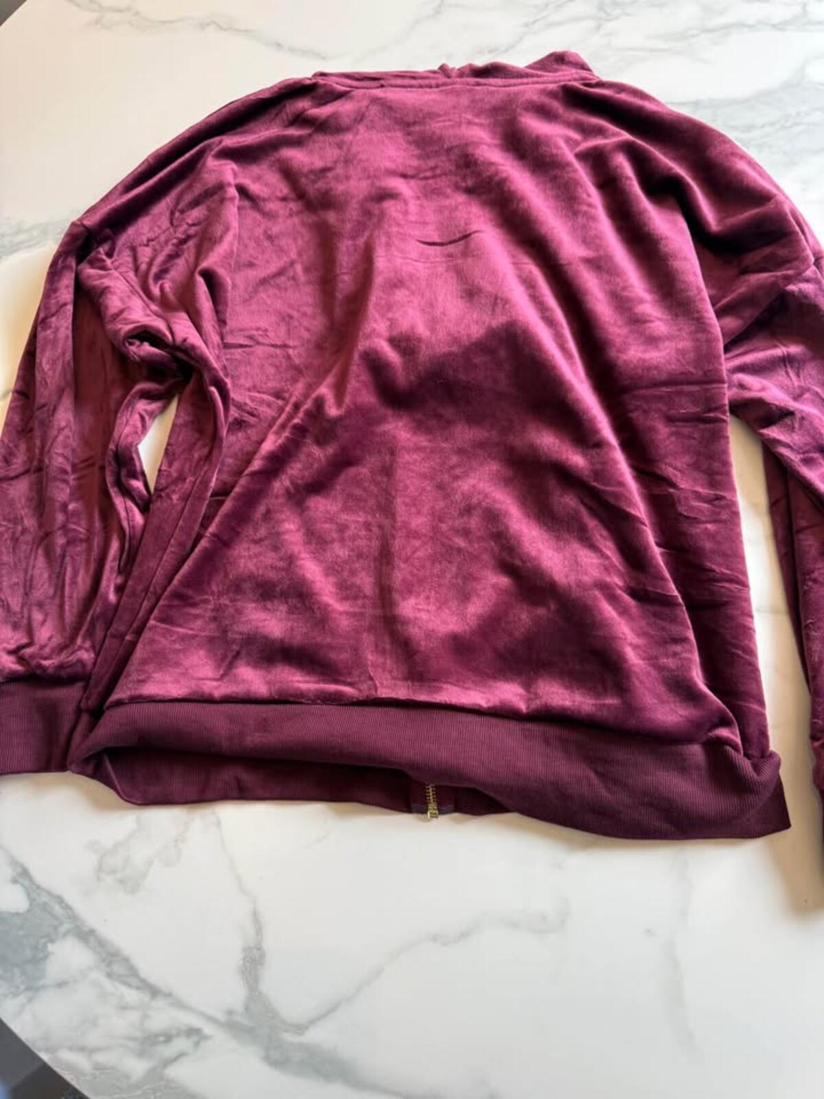 Black Bow Velour Hoodie Jogger Set L/G