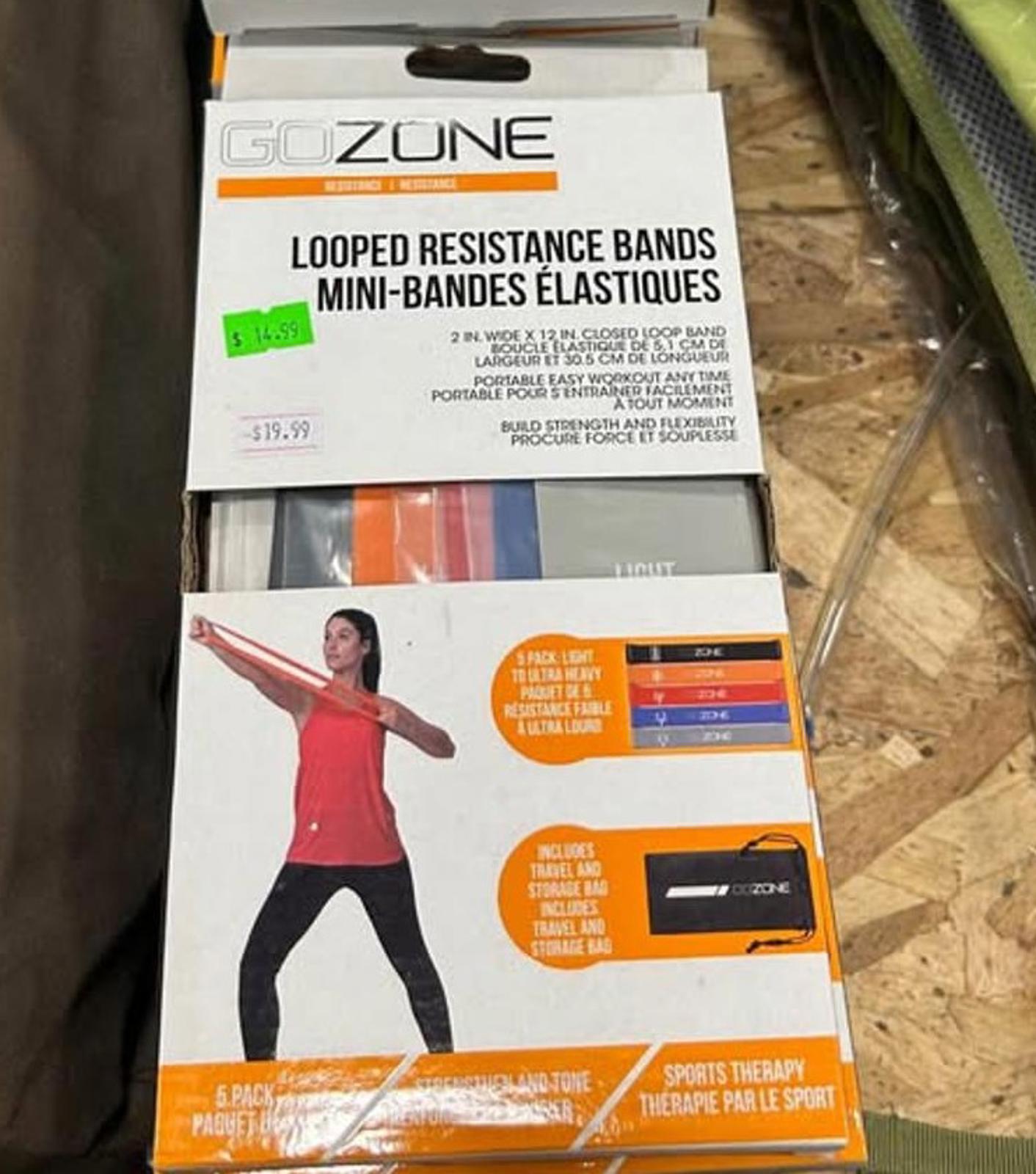 Go zone looped resistance bands