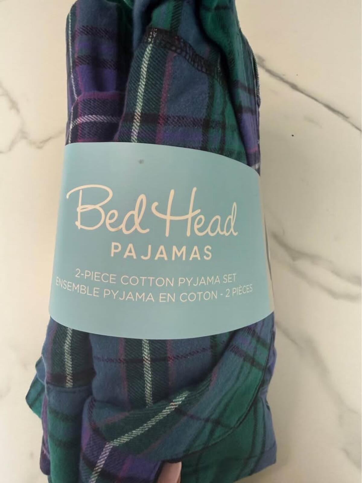 Bed Head Pajamas XXL Plaid Cotton 2-Piece Set