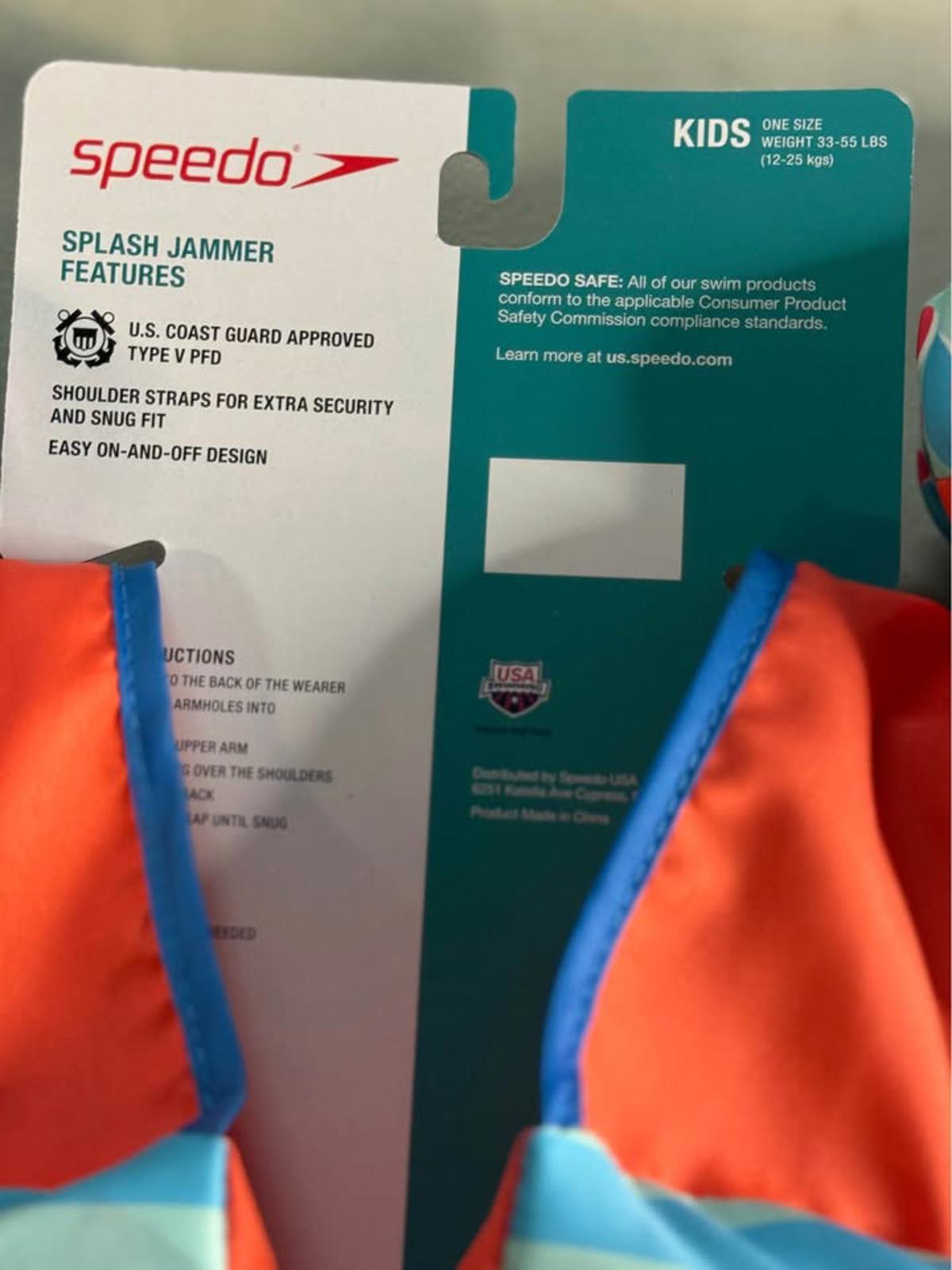Speedo Kids Splash Jammer Life Vest 33-55 lbs