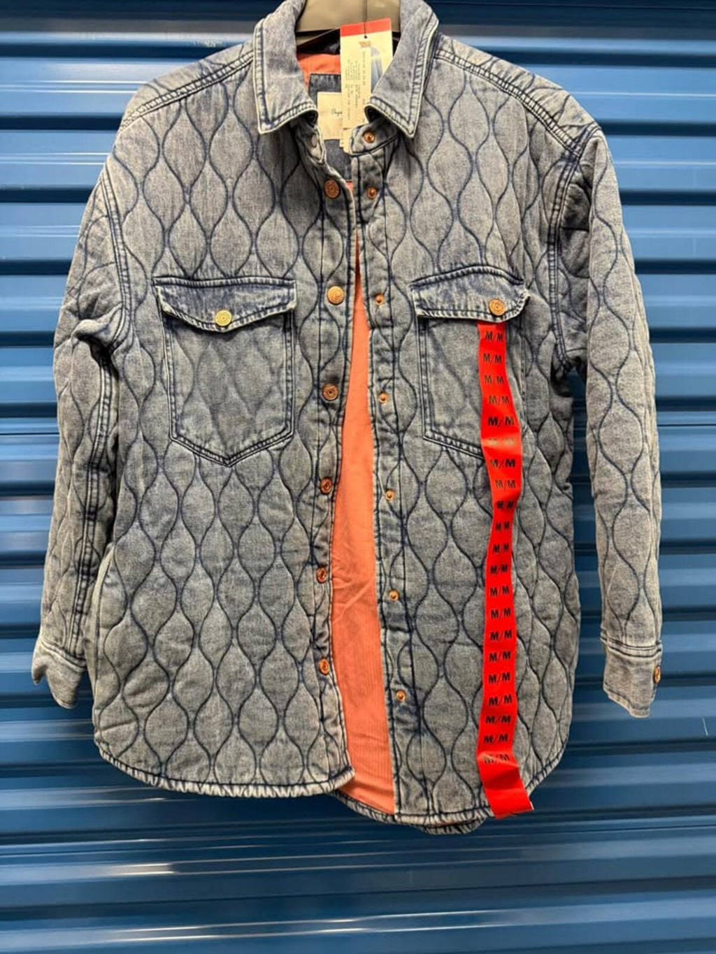 Light Wash Quilted Denim Shacket M/M