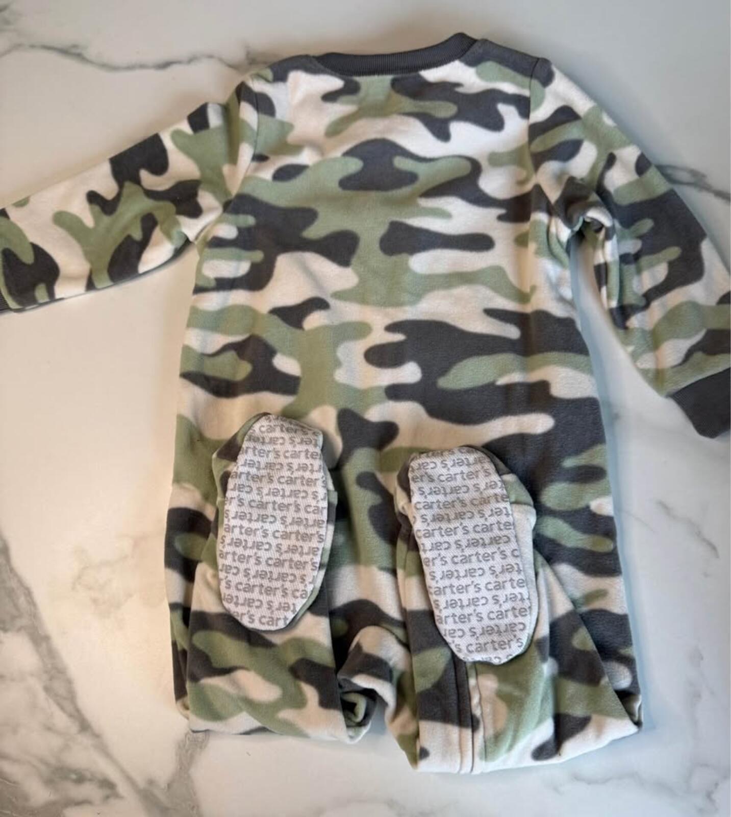 Carter's 12M Baby Footie Sleeper Camo Dinosaur