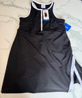 SA DE COLLECTIVE Black Zipper Front Racerback Dress L/G