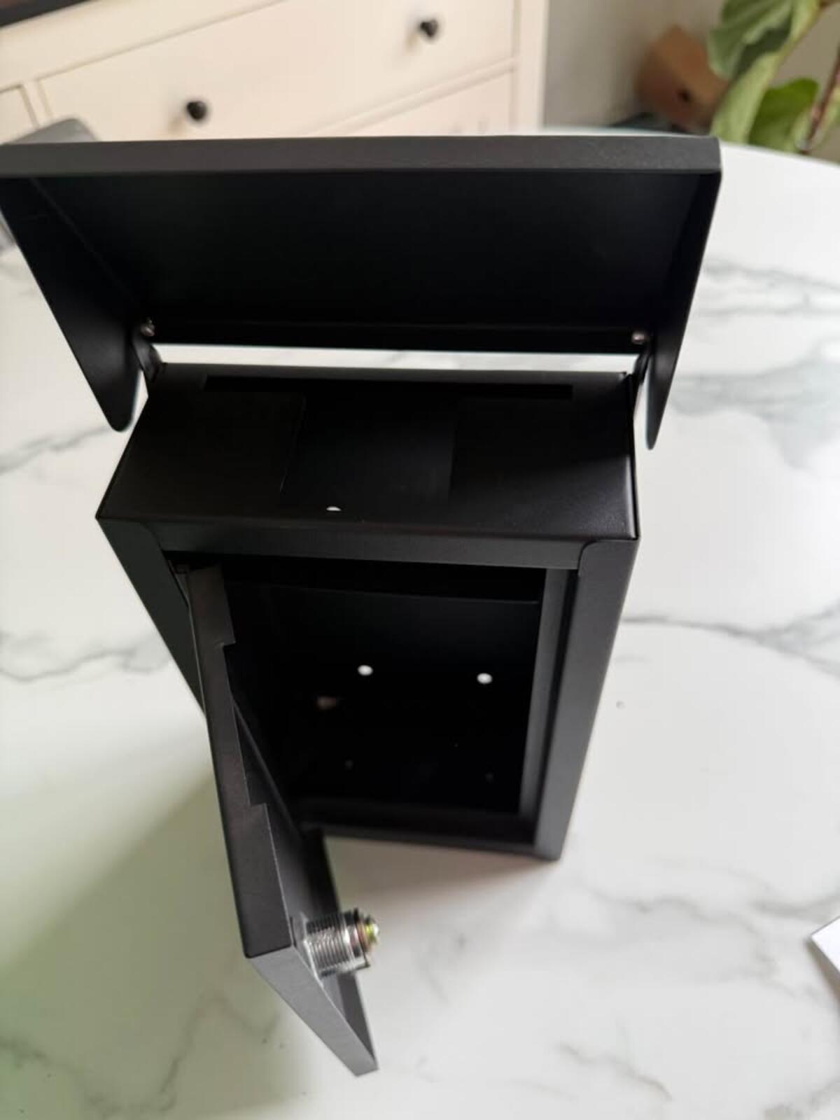 ADIRoffice Black Metal Drop Box