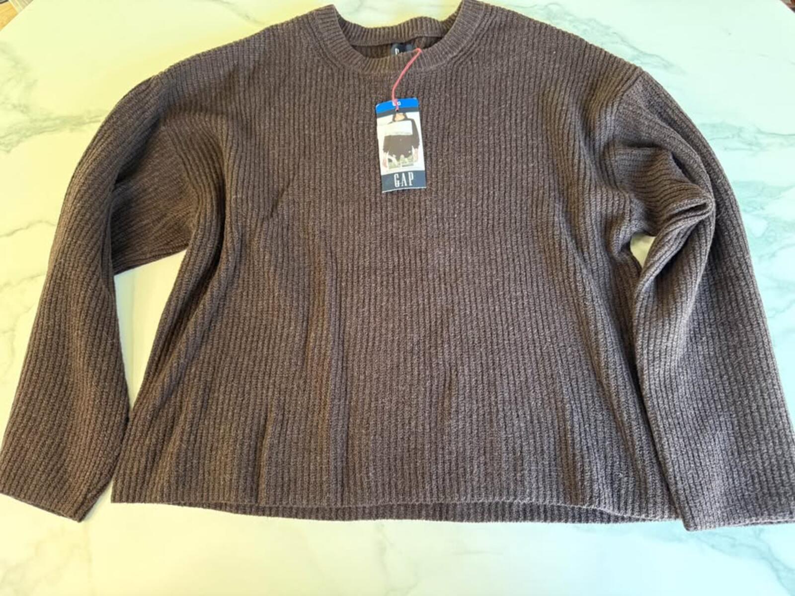 GAP Brown Ribbed Sweater Large NWT