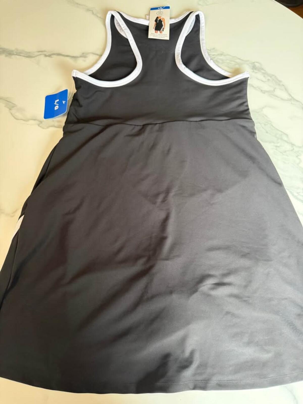 SA DE COLLECTIVE Black Zipper Front Racerback Dress L/G