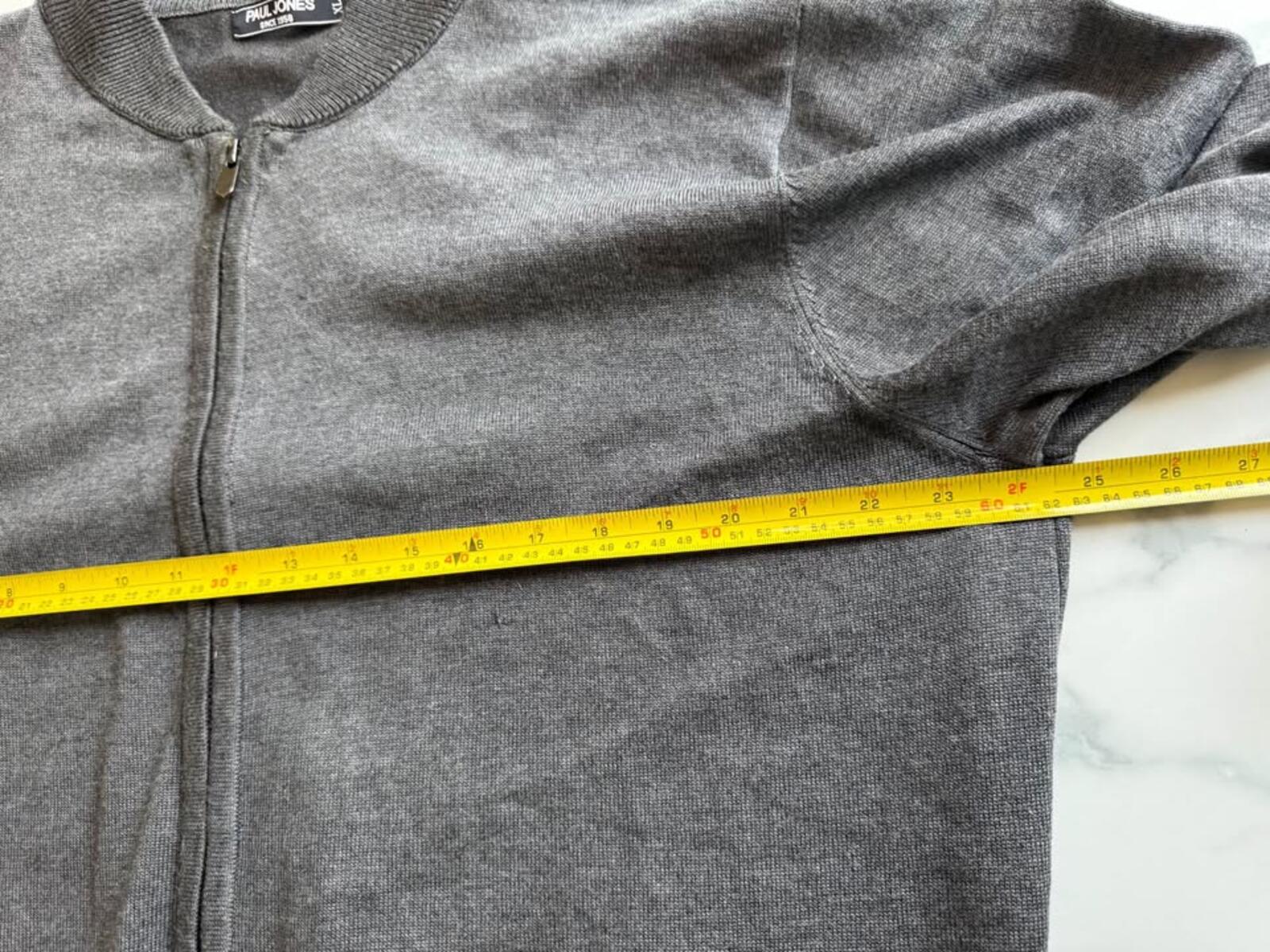 Paul Jones gray full-zip cardigan XL