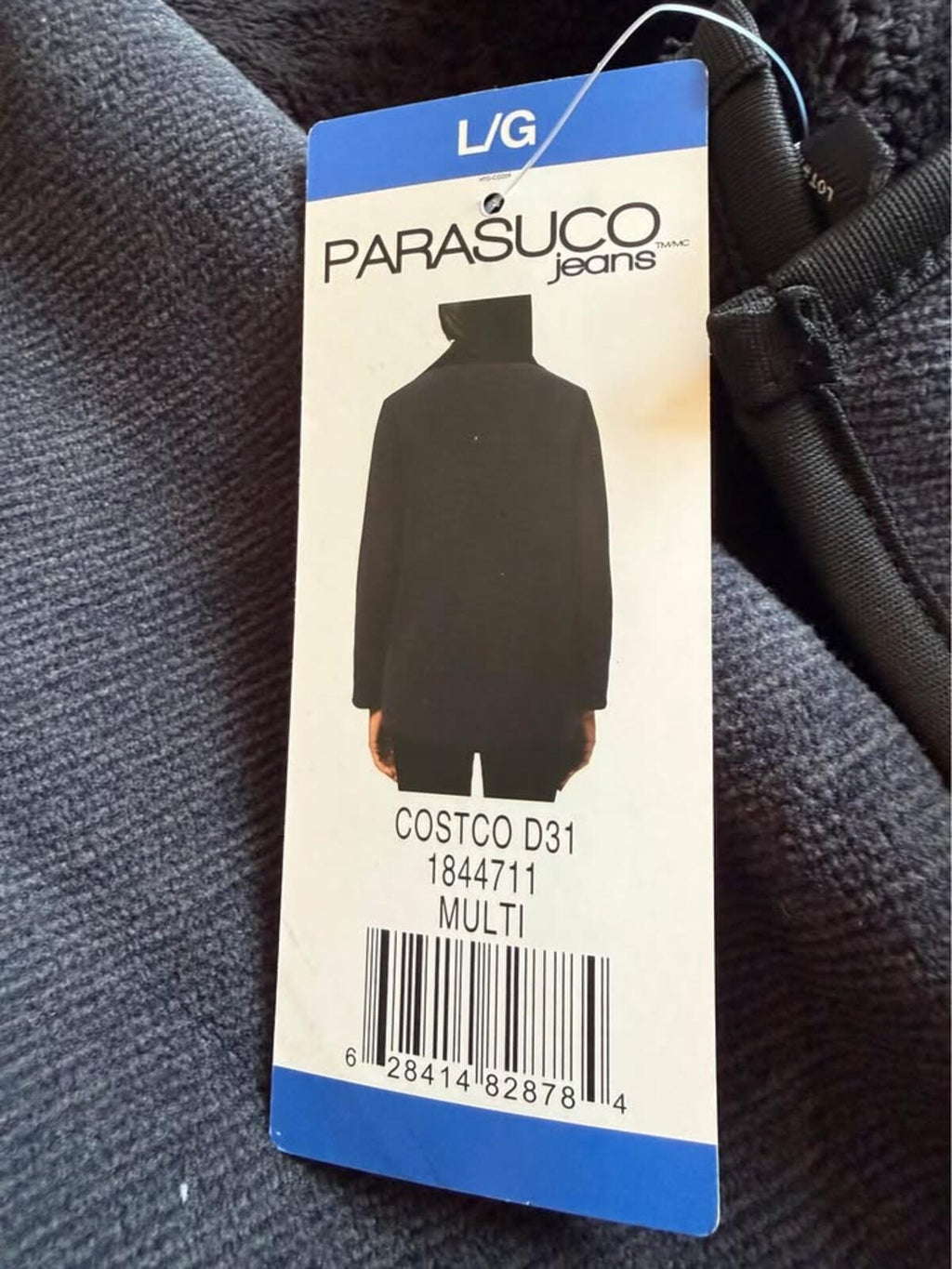 New Parasuco Jeans L/G Dark Grey Sherpa Lined Cardigan