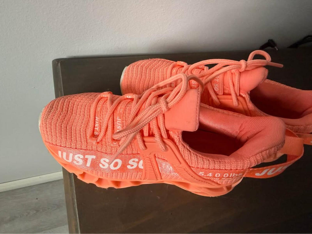 Just So Coral Athletic Shoes- size US13
