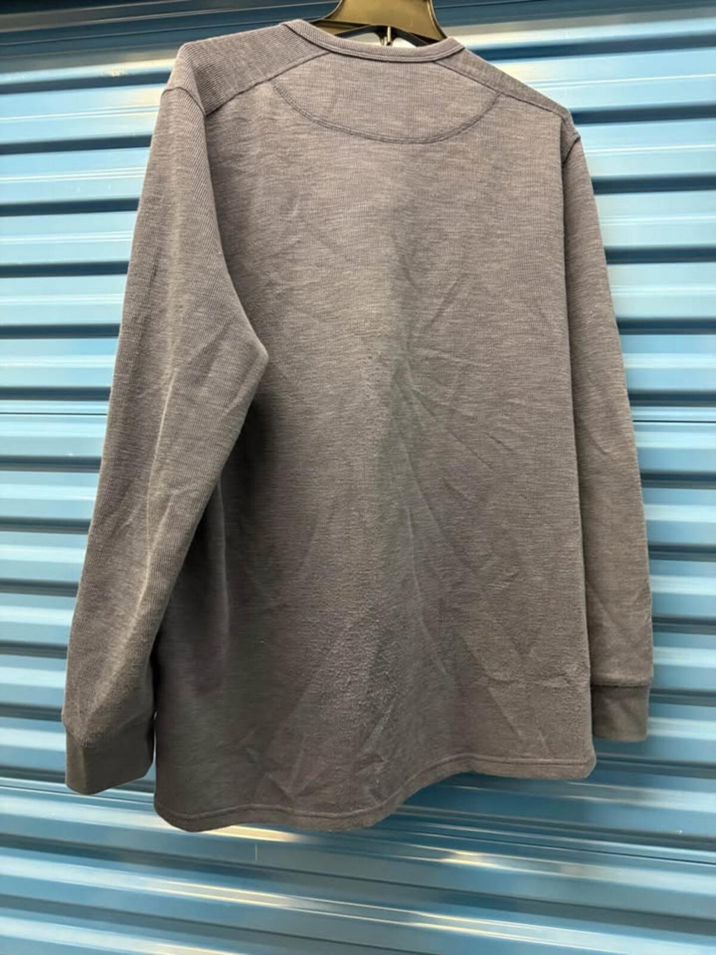 Banana Republic New Blue-Gray Henley Long Sleeve Shirt XL/TG