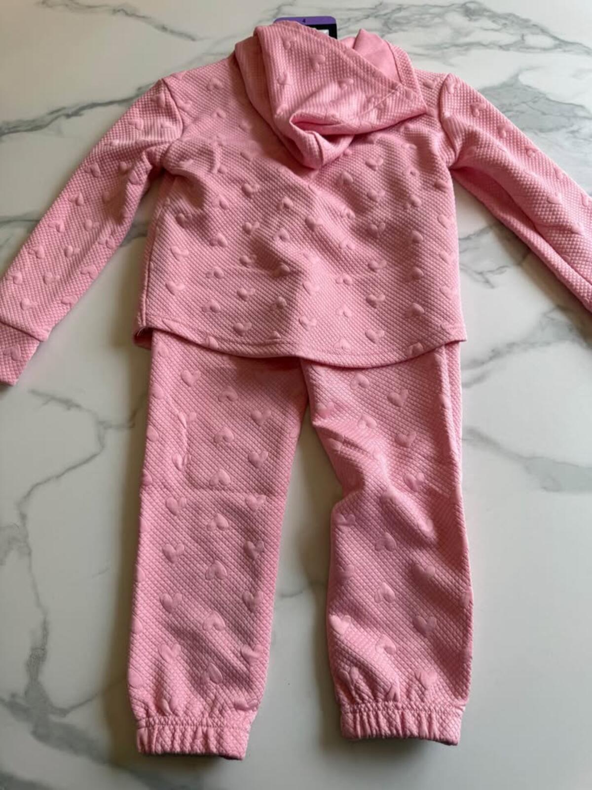 New Andy & Evan Pink Heart Hoodie & Pants Set Size 4