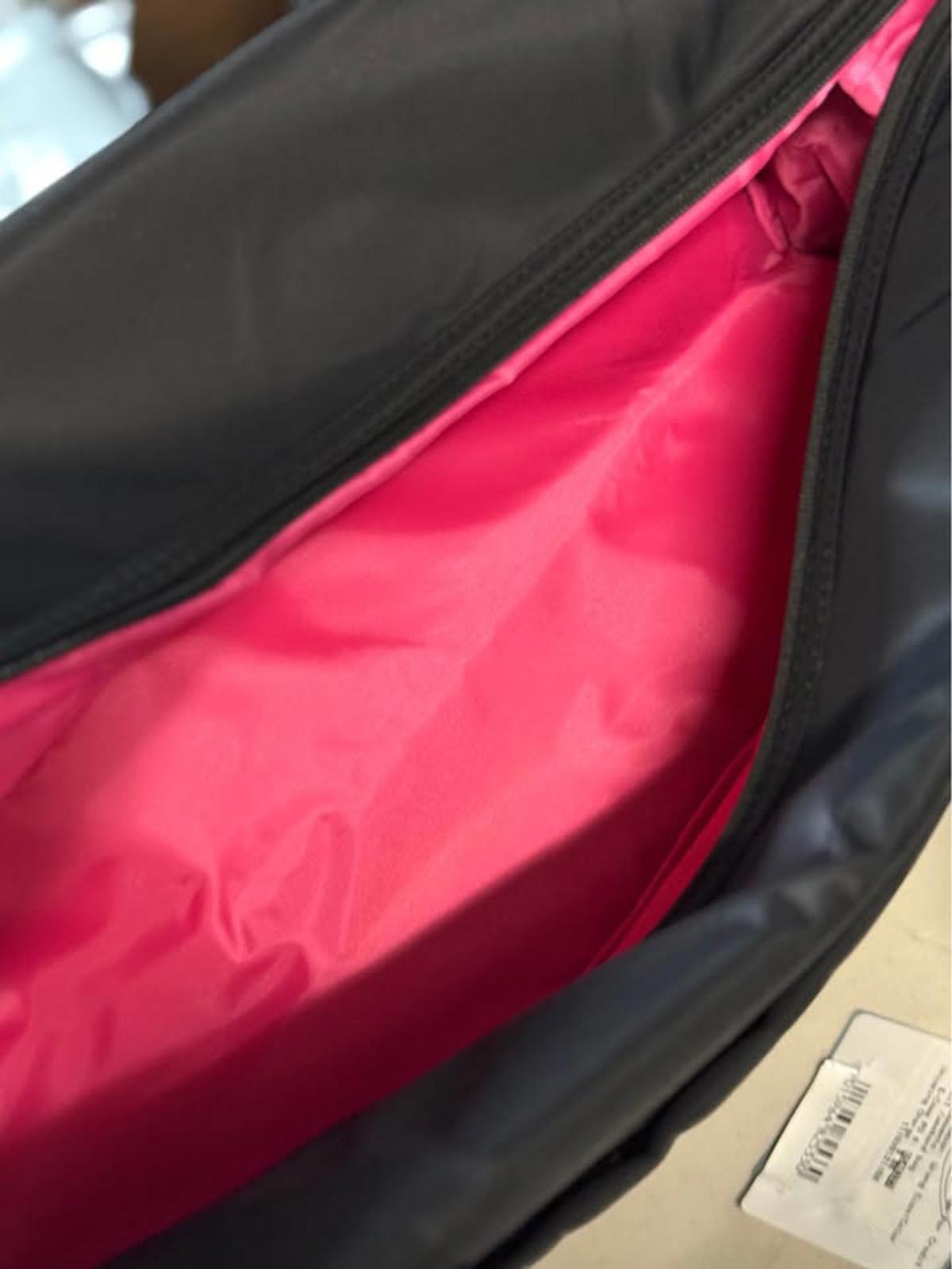 mine. Black Duffle Bag Pink Lining