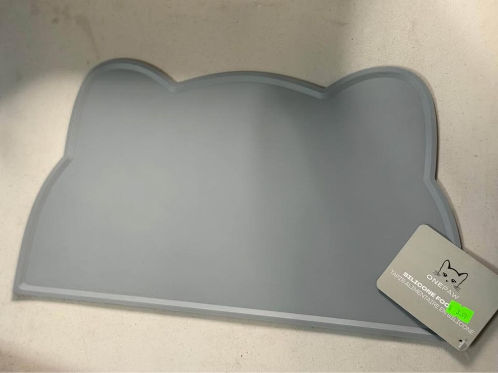 ONEPAW Grey Silicone Cat Food Mat