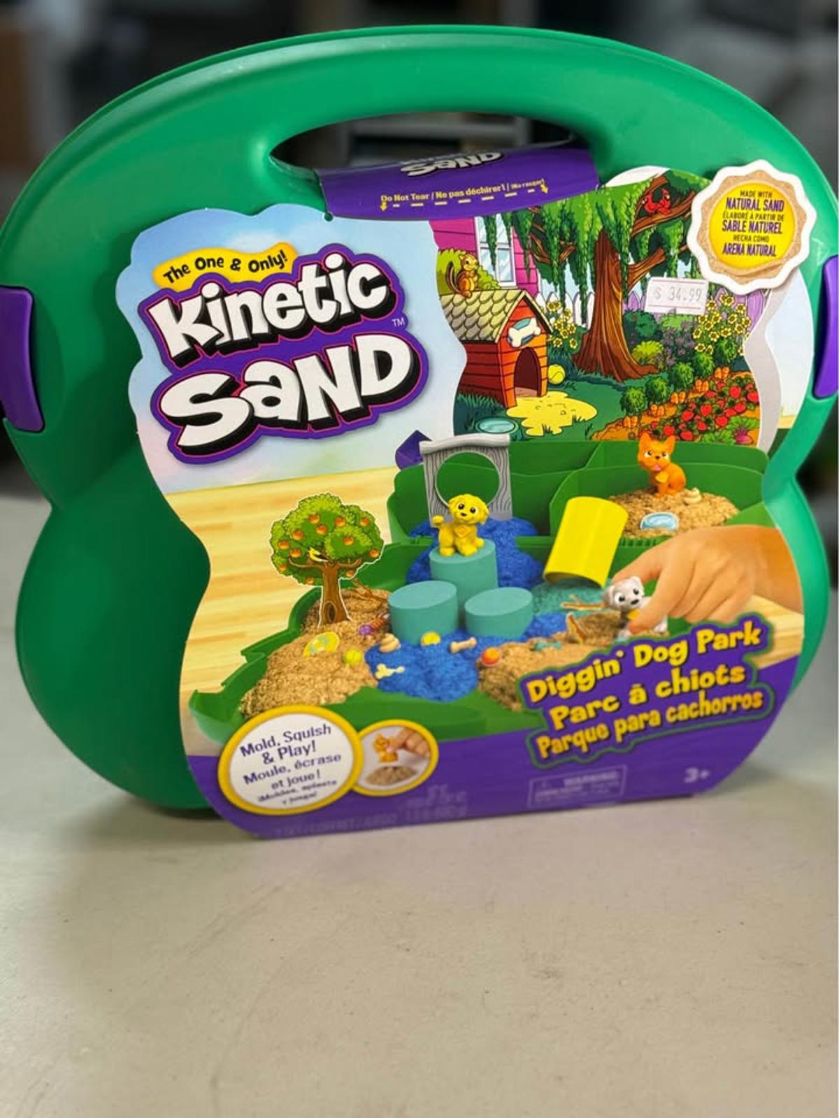 New Kinetic Sand Diggin' Dog Park Playset