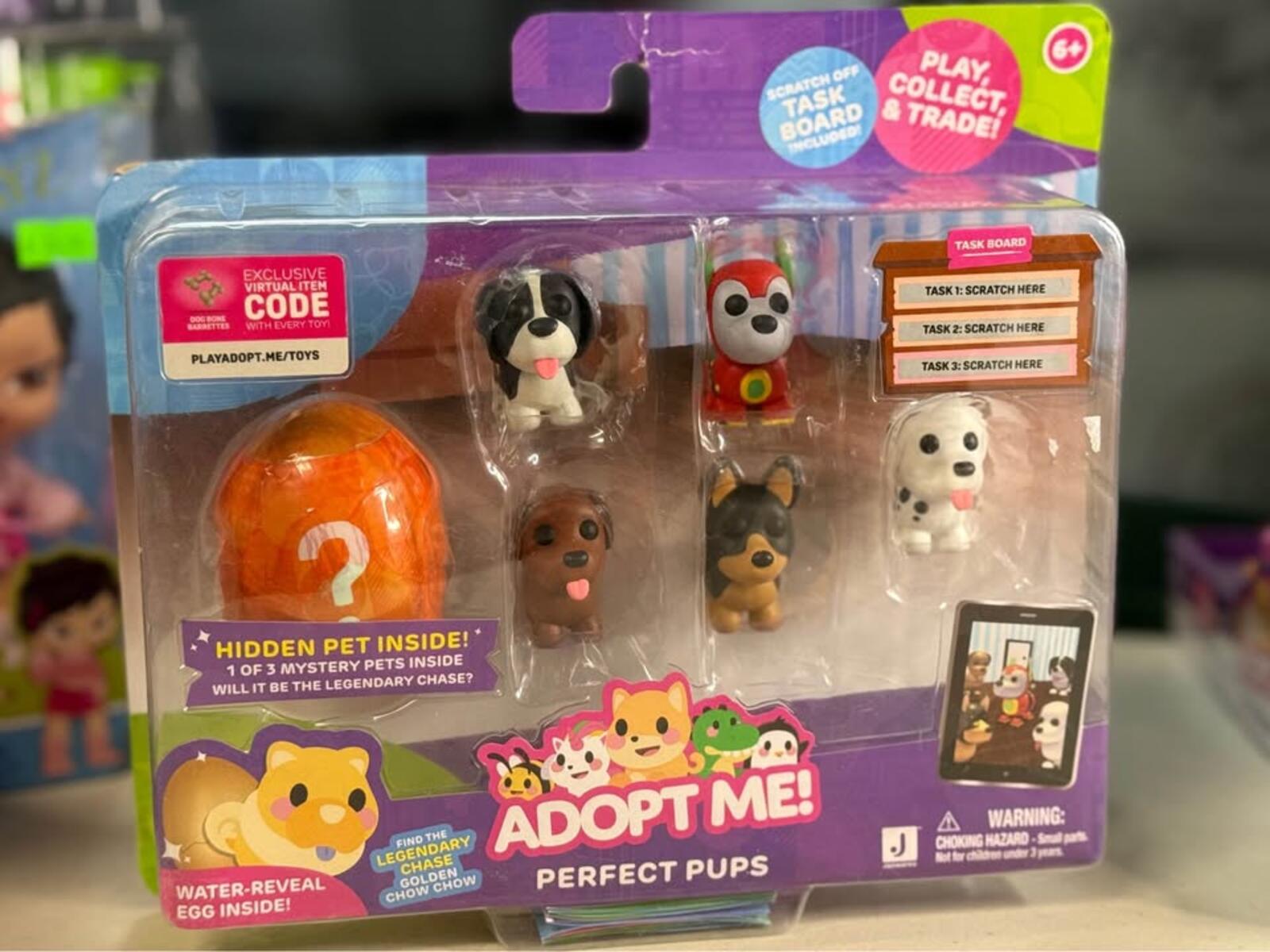 Adopt Me! Perfect Pups Figures w Mystery Egg & Virtual Code