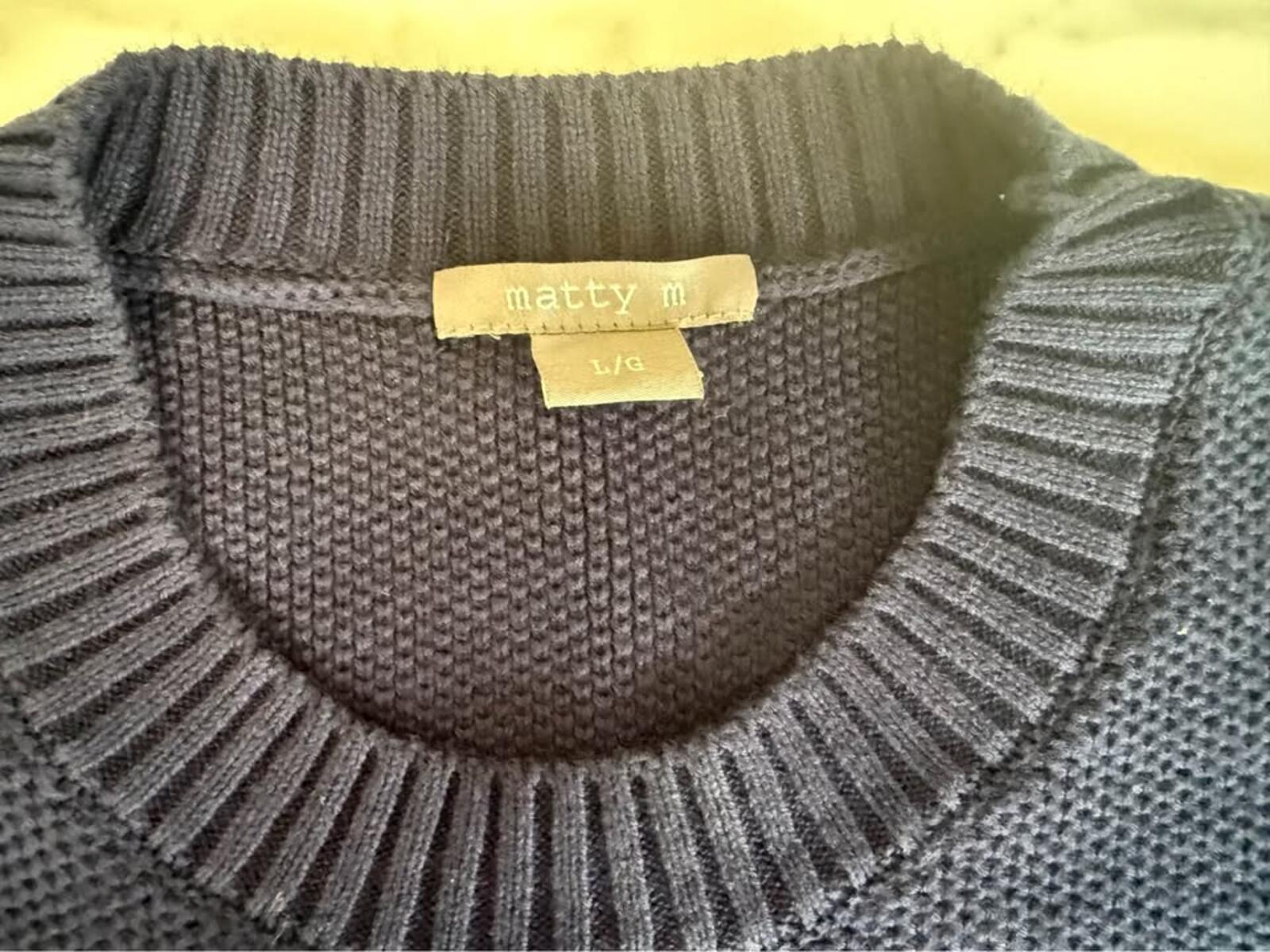 Matty M Navy Blue Sweater L/G