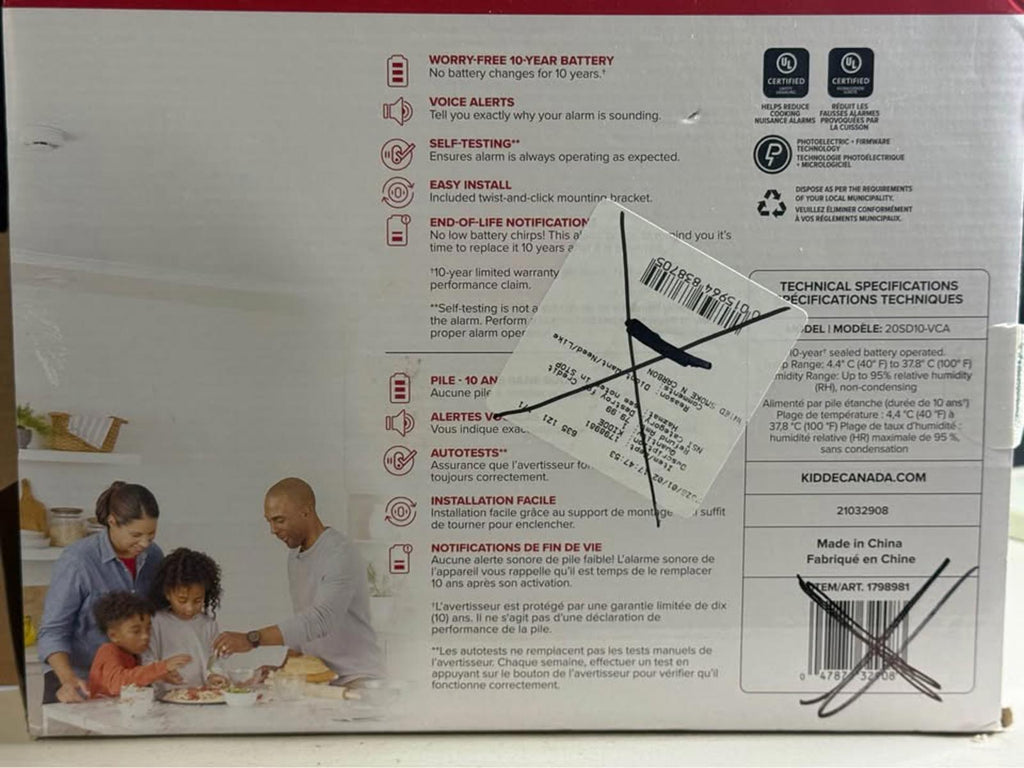 Kidde Smoke Alarms 2-Pack with 10-Year Battery Voice Alerts