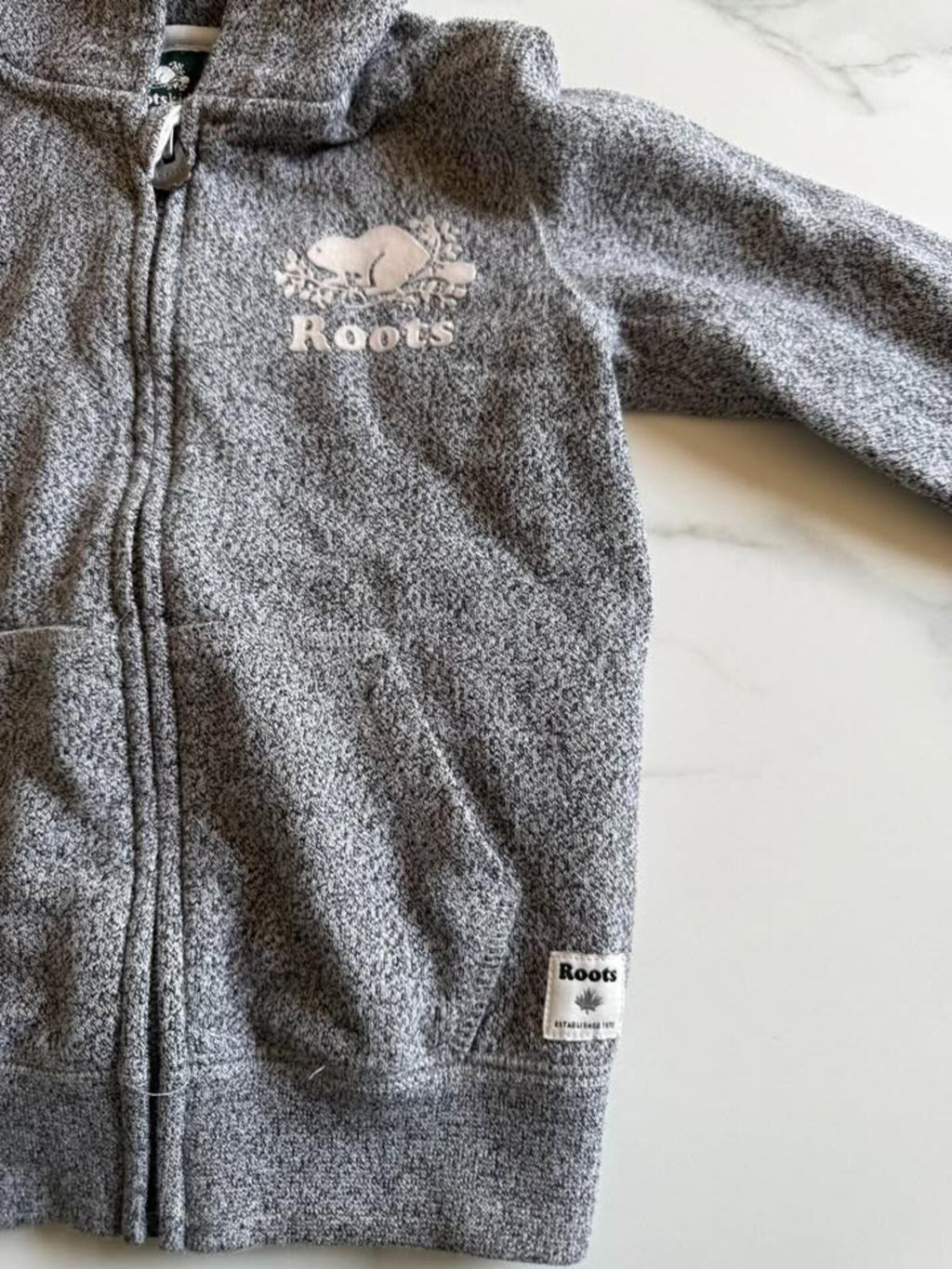 Roots Kids Gray Full-Zip Hoodie 4T