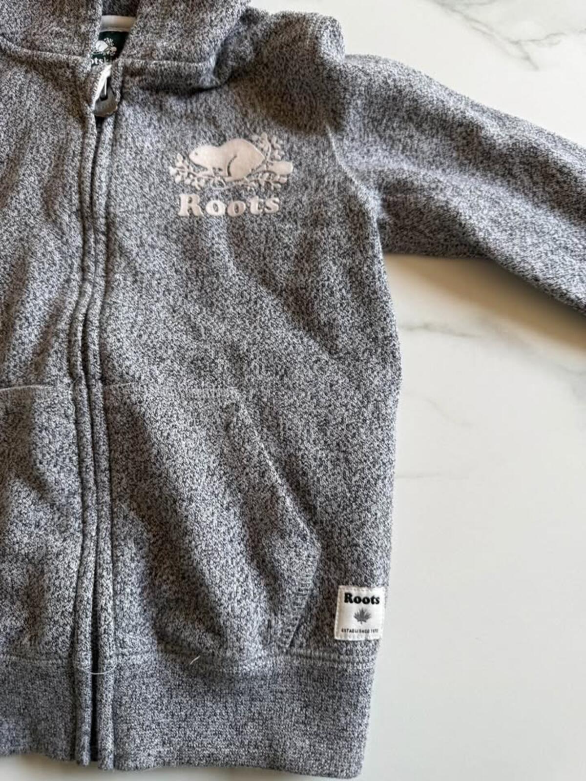 Roots Kids Gray Full-Zip Hoodie 4T