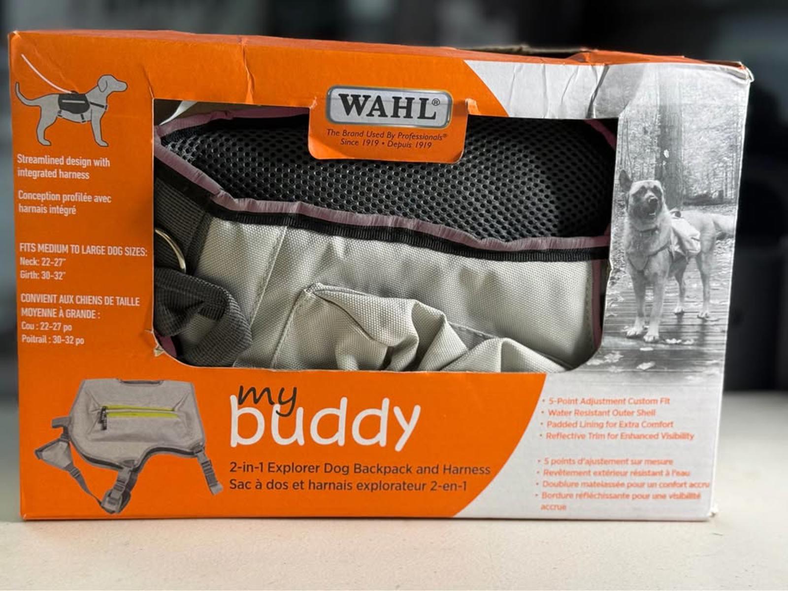 Wahl my buddy 2-in-1 Explorer Dog Backpack Harness Medium Large