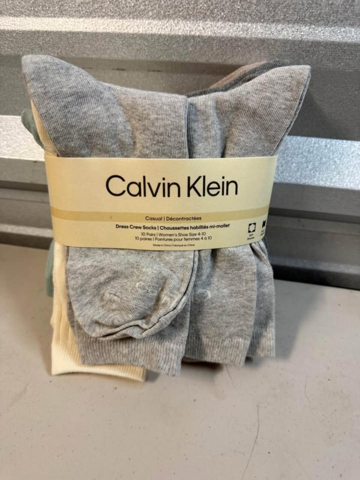 Calvin Klein Dress Crew Socks 10 Pairs Women's Size 4-10