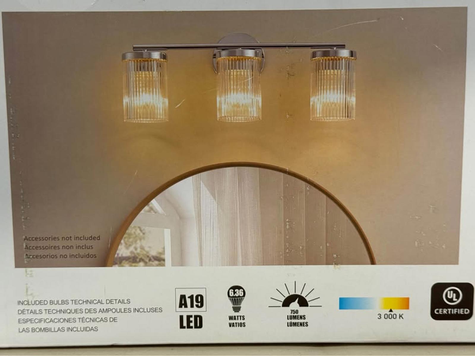 Luca Lightica 3 Light Vanity Bar Light Fixture