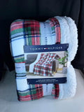 Tommy Hilfiger Plaid Sherpa Throw Blanket New