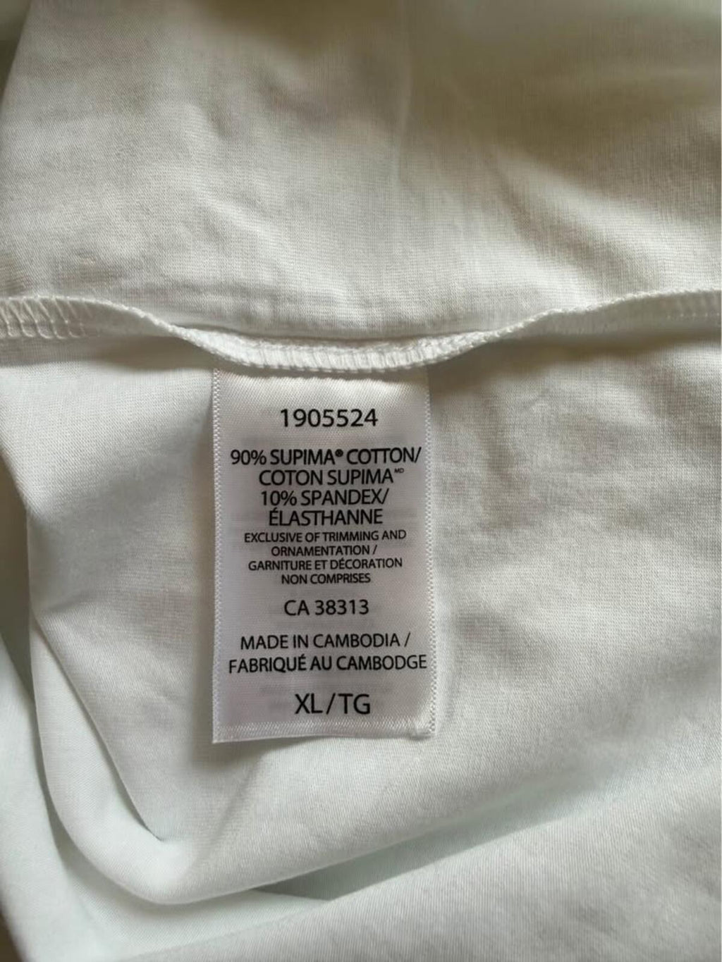 ROUGH DRESS White Long Sleeve T-Shirt XL/TG