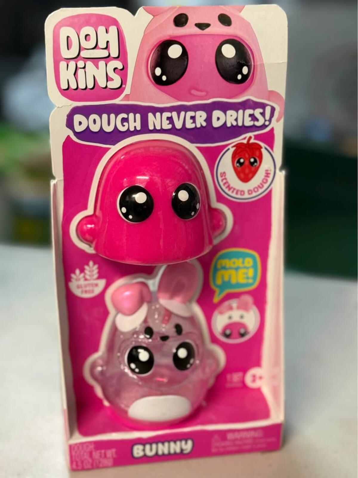 Doh Kins Bunny Scented Dough New in Box