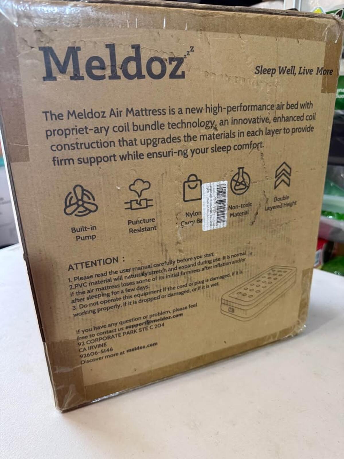 Meldoz Twin Air Mattress 18 inch