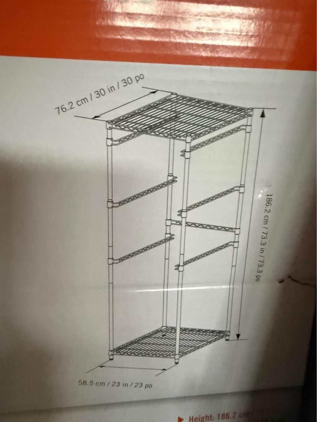 Trinity 5-Tier Storage Bin Rack