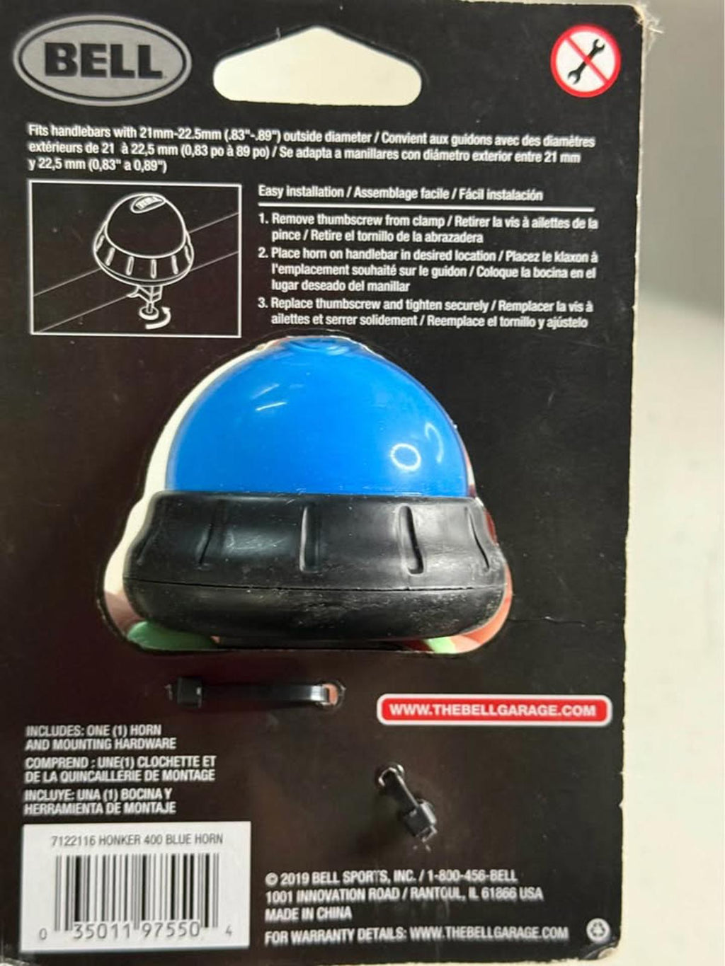 Bell Honker 400 Blue Dome Horn Bicycle Bell