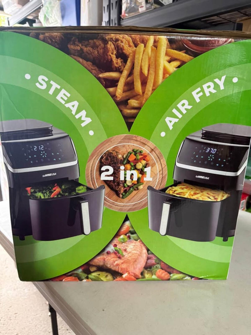 GoWISE USA 7QT Electric Programmable Steam Air Fryer GW22991