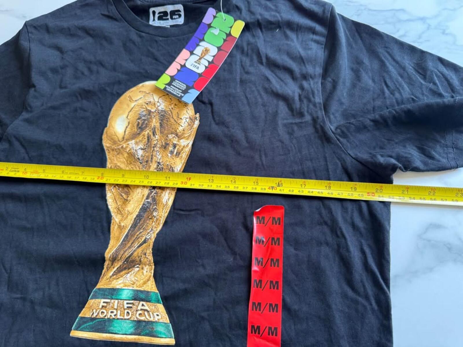 New FIFA World Cup 26 Black T-shirt Size M/M