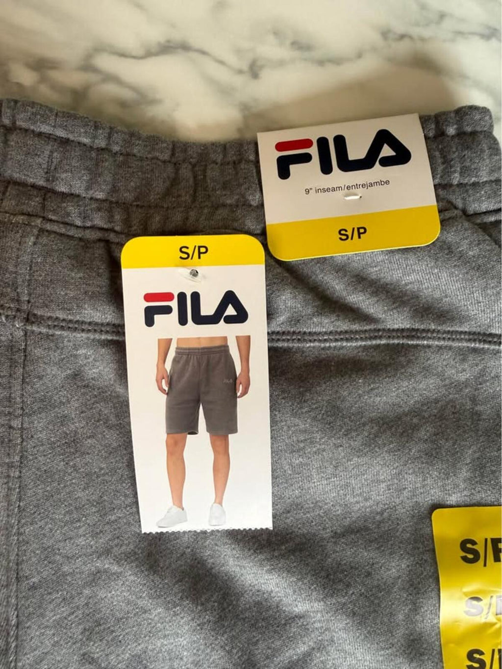 Fila Gray Shorts Mens S/P 9" Inseam