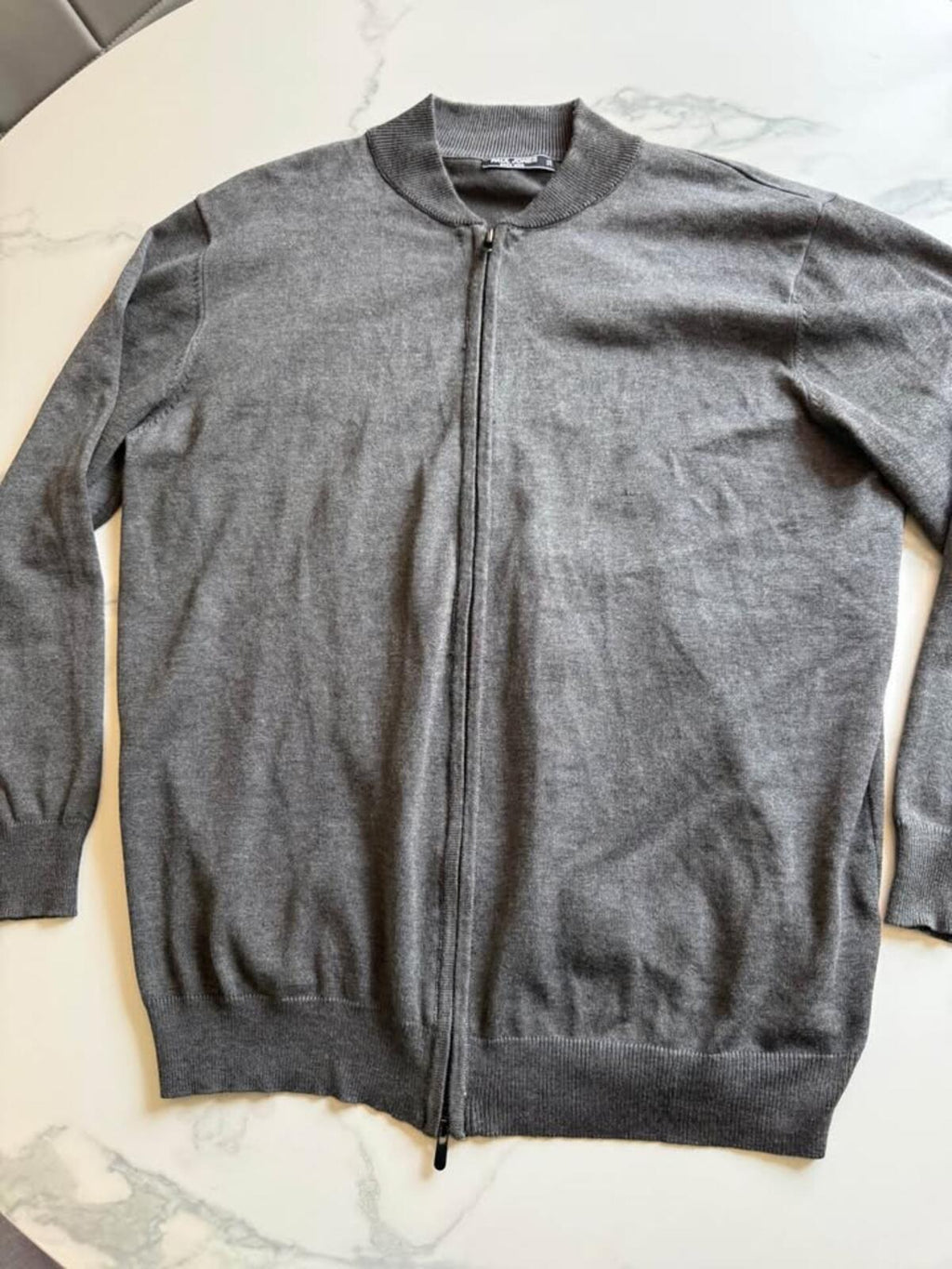 Paul Jones gray full-zip cardigan XL