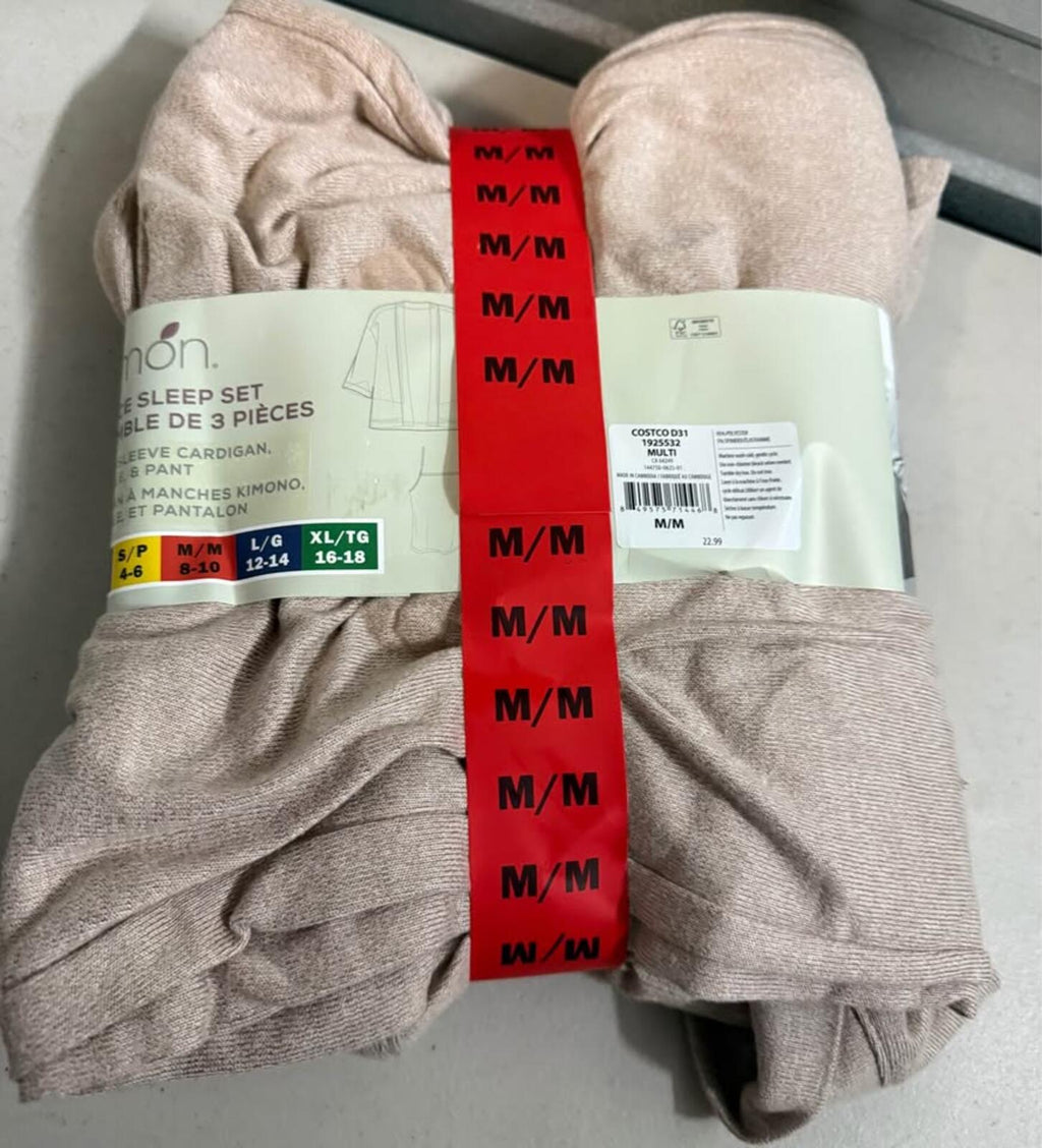 Mon. 3-Piece Sleep Set Kimono Cardigan Pants M/M