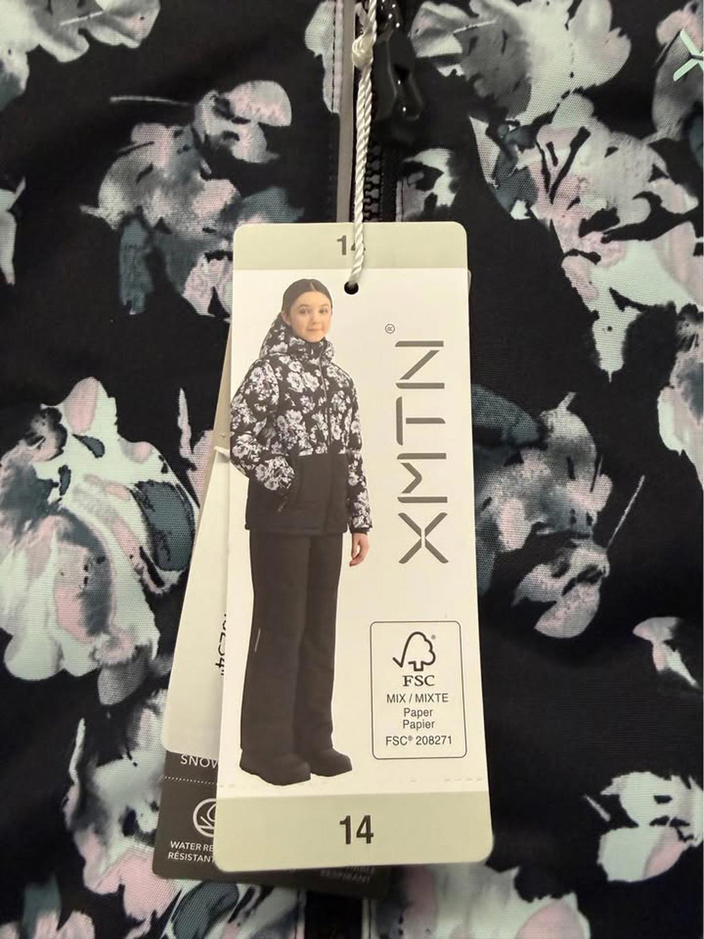 XMTN Floral Snowsuit Winter Jacket Pants Set Size 14