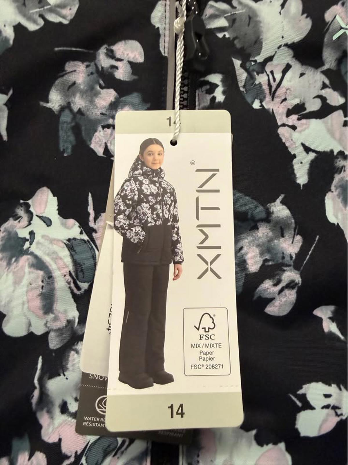 XMTN Floral Snowsuit Winter Jacket Pants Set Size 14