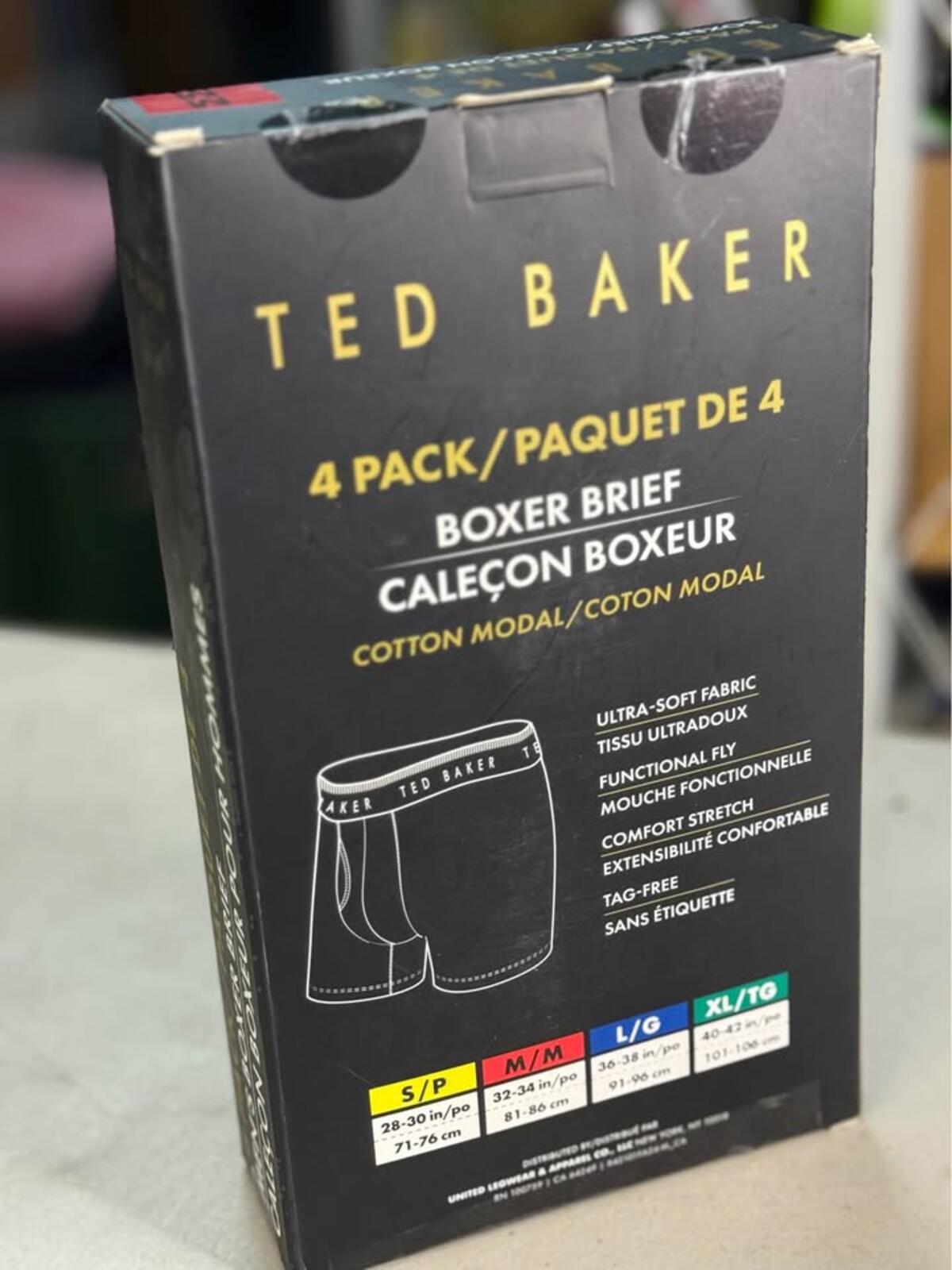 Ted Baker Boxer Briefs 4-Pack New Medium