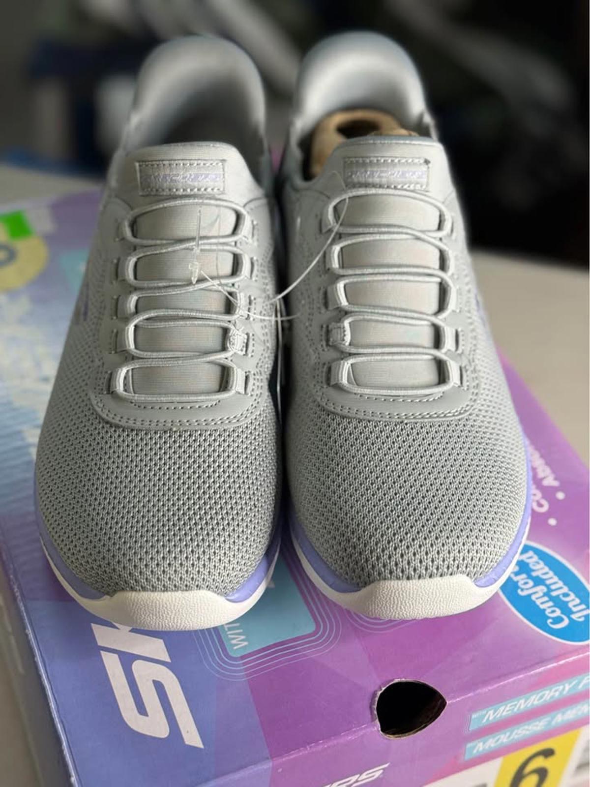 Skechers Grey Memory Foam Shoes Size 6