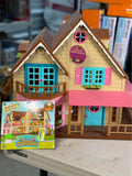 Lil Woodzeez Honeysuckle Hillside Cottage Dollhouse with Lights