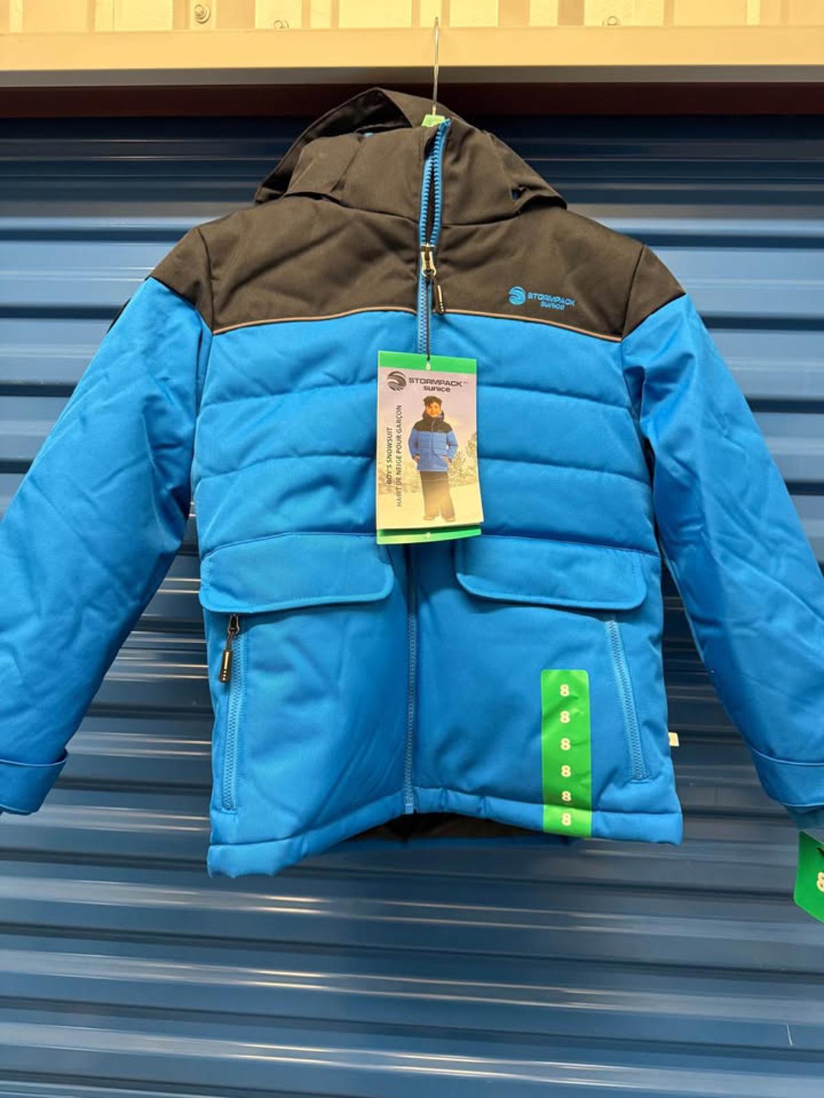 Stormpack Sunice Boys Snowsuit Size 8 Blue Black