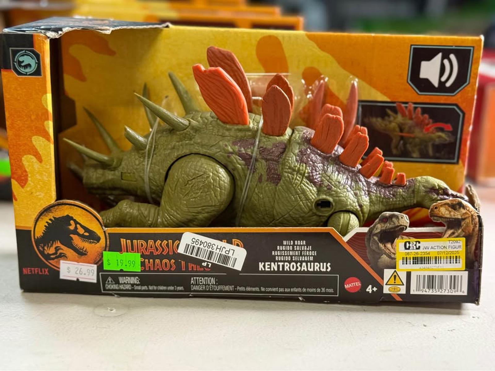 Jurassic World Chaos Theory Wild Roar Kentrosaurus action figure