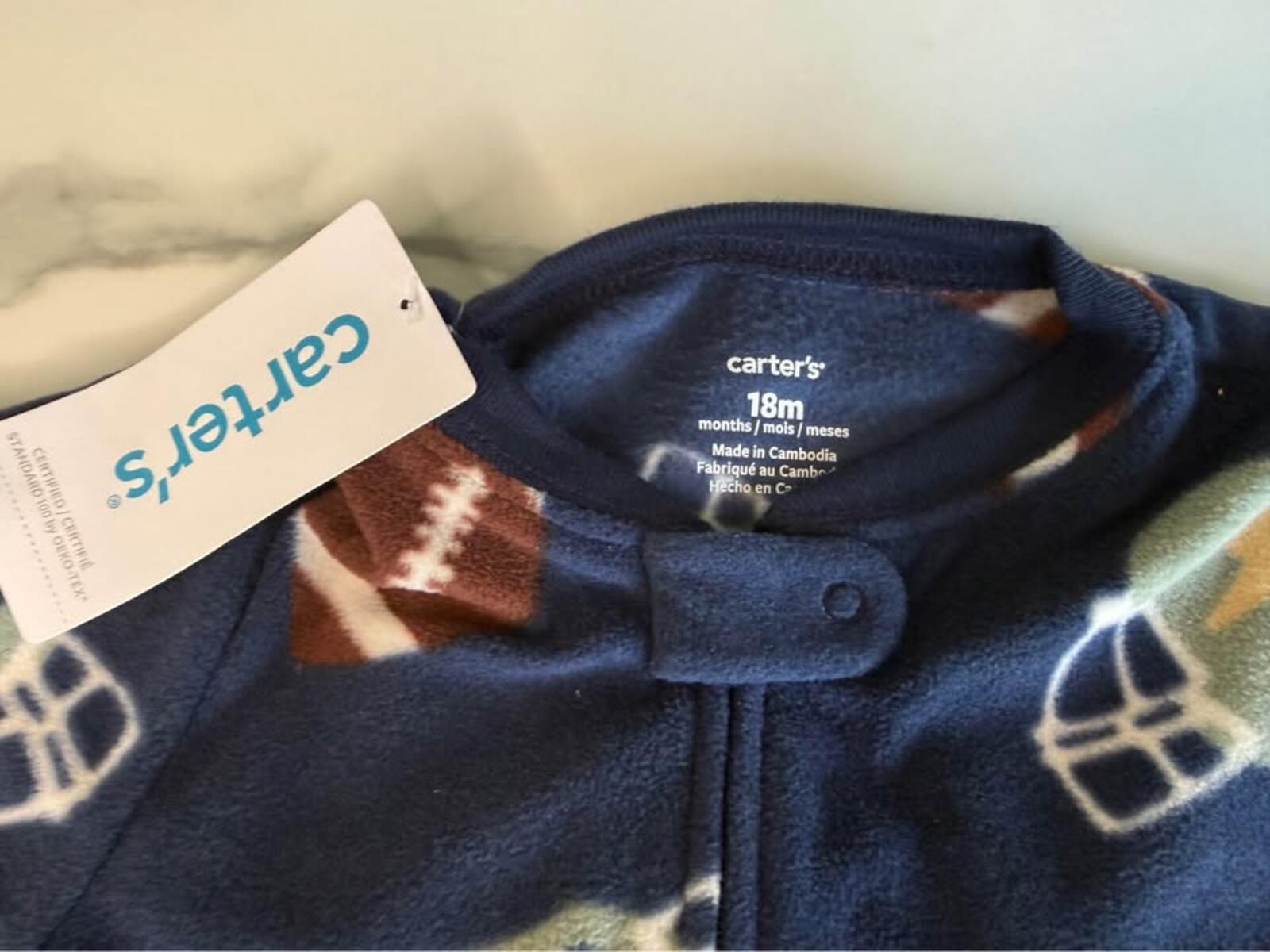 Carter's 18m Football Fleece Sleeper