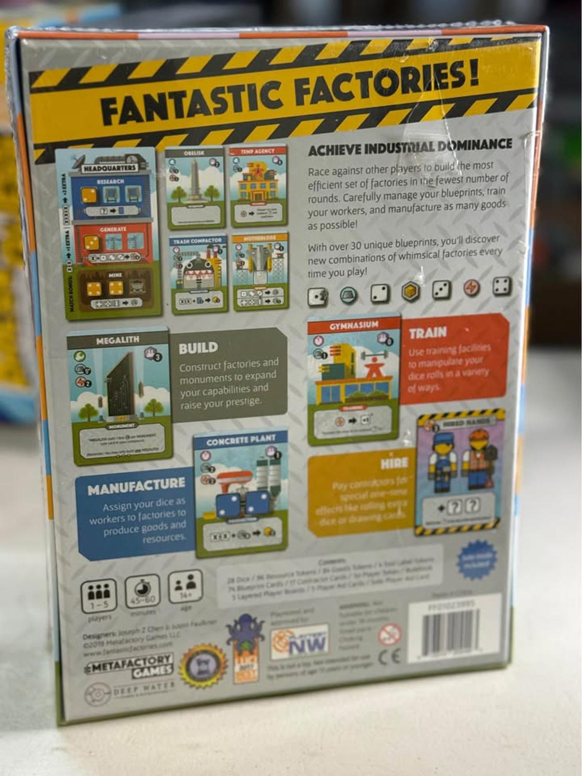 Fantastic Factories Board Game by Deepwater Games Metafactory Games