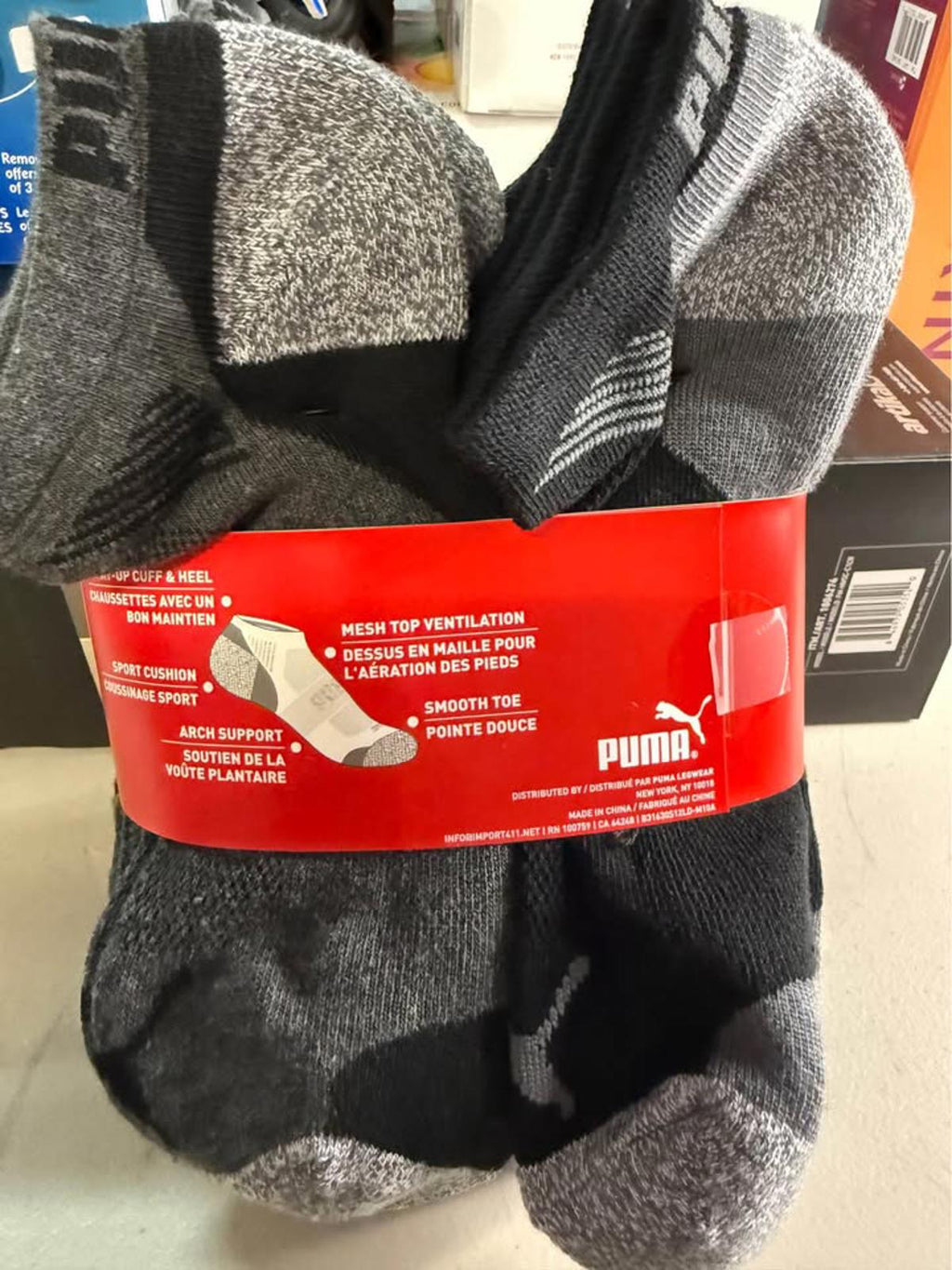 Puma Men's 12-Pair Low Cut Cushioned Socks